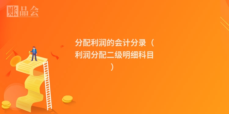 分配利润的会计分录（利润分配二级明细科目）