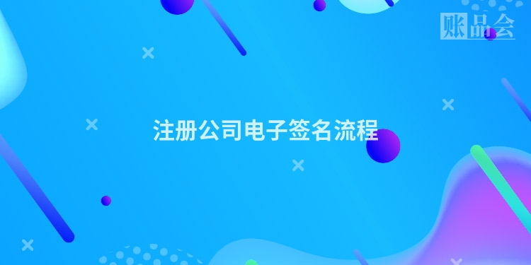 注册公司电子签名流程