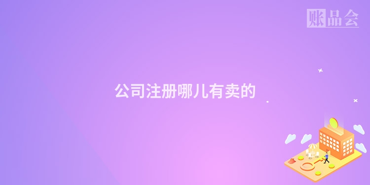 公司注册哪儿有卖的