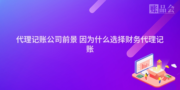 代理记账公司前景 因为什么选择财务代理